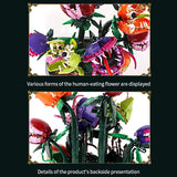 Creative 1266Pcs Carnivorous Plant Manor Building Blocks MOC Man-eating Flower Garden Bricks Home Decoration Toys Children Gift