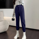 Women's High-Waist Drawstring Straight-Leg Pants