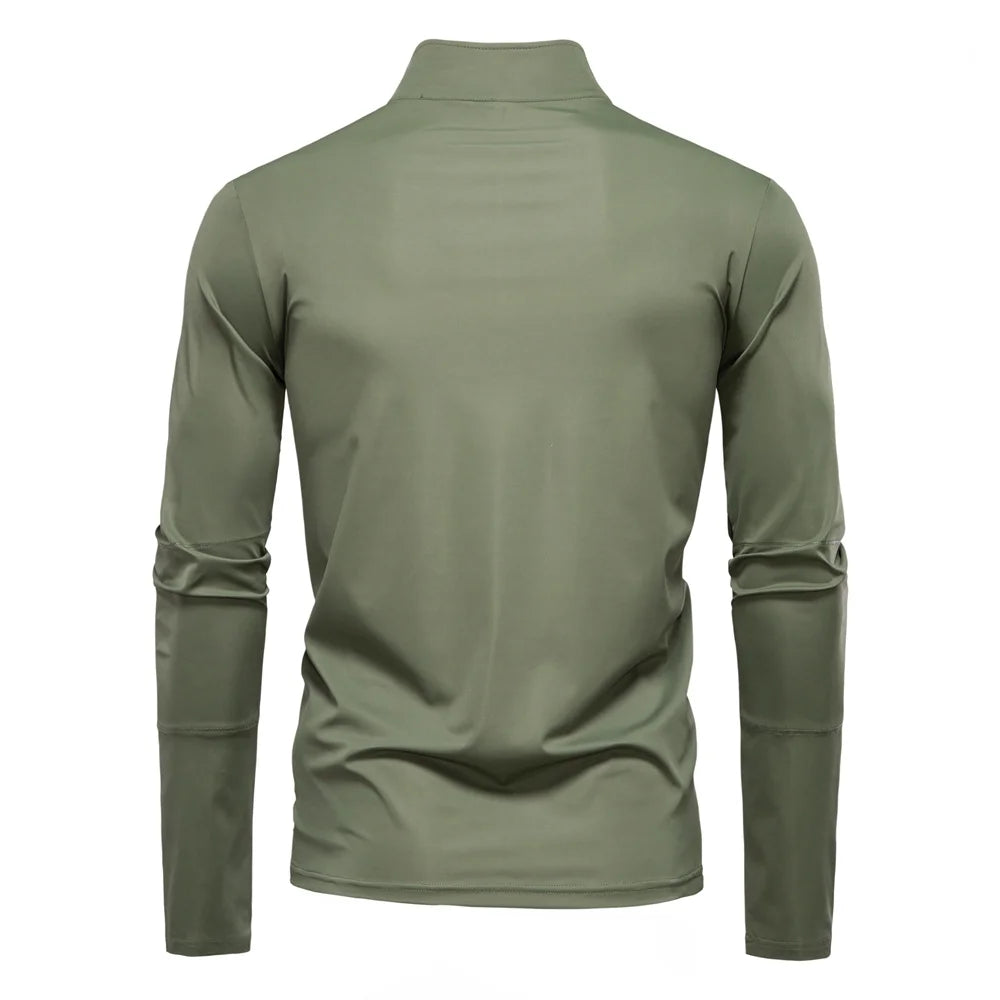 AIOPESON 2025 Men's Spring Lightweight Breathable UV Protection Sun Shirt for Outdoor Activities Male T Shirt