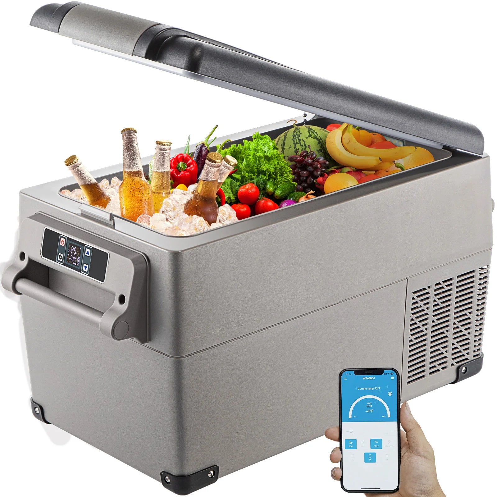Succebuy 15-55L Portable Cooler Electric Compressor 12V/24V DC 110-240V AC Freezer Refrigerator for Home