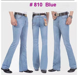 Men's Mid-Rise Flare Jeans | Slim Fit Denim Trousers