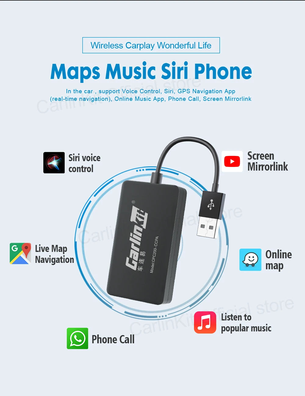 CarlinKit Wireless CarPlay & Android Auto Adapter