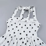 Polka Dot Halter Mini Dress