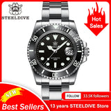 SD1953 Hot Selling Ceramic Bezel 41mm Steeldive 30ATM Water Resistant NH35 Automatic Mens Dive Watch