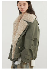 CHIC VEN Fashion Women Coats Loose Casual New Retro Motorcycle Cotton Jacket Thick Warm Female Overcoat Autumn Winter 2025