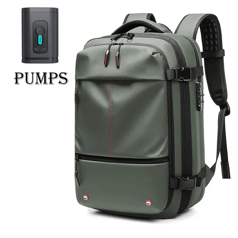 Vacuum Compression Travel Backpack – 17" Laptop & Adventure Ready