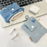Women Short Wallets Canvas Female Purses Cute Star Bow Card Holder Wallet for Girl Small Zipper Wallet with Coin Purse