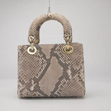 Women's Genuine Leather Snakeskin Crossbody Shoulder Bag