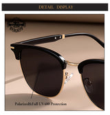2025 Classic Polarized Sunglasses Men Women Retro Half Frame UV400 Glasses Male Popular Anti-glare Travel Driving Eyewear