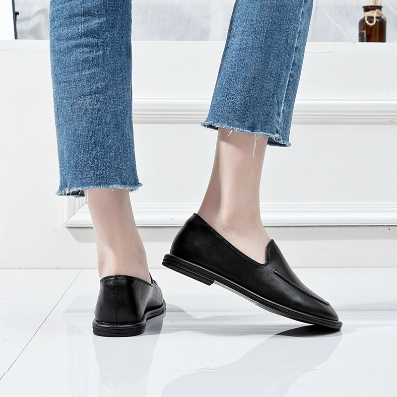 DIMANYU Women's Genuine Leather Loafers – Elegant Flats