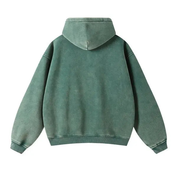 Men’s Vintage Wash Relaxed Zip-Up Hoodie