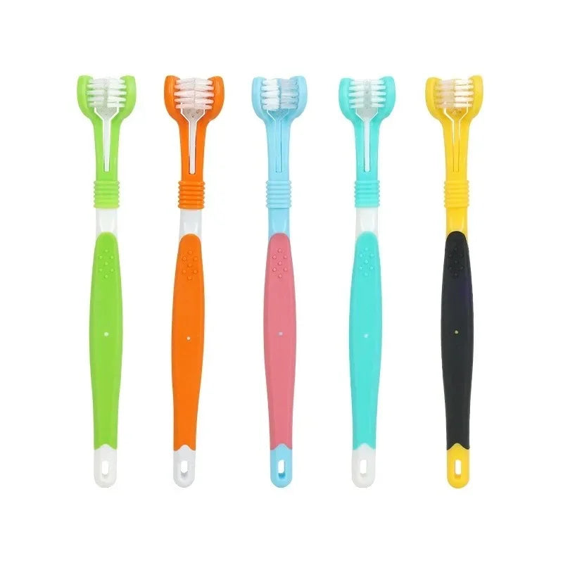 3-Sided Pet Toothbrush | Gentle Dental Care for Dogs & Cats