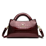 KAIDIFEINIROO Kangaroo Brand Alligator Pu Leather Shoulder Crossbody Bag Clutch Hand Bags for Mother Small Women Handbags New
