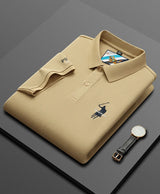 Men's Embroidered Cotton Polo Shirt – Breathable Summer Fit