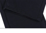 Men's Elastic Straight Pants Business Casual Long Suit Pants Male Formal Trousers Solid Colors Black BLue