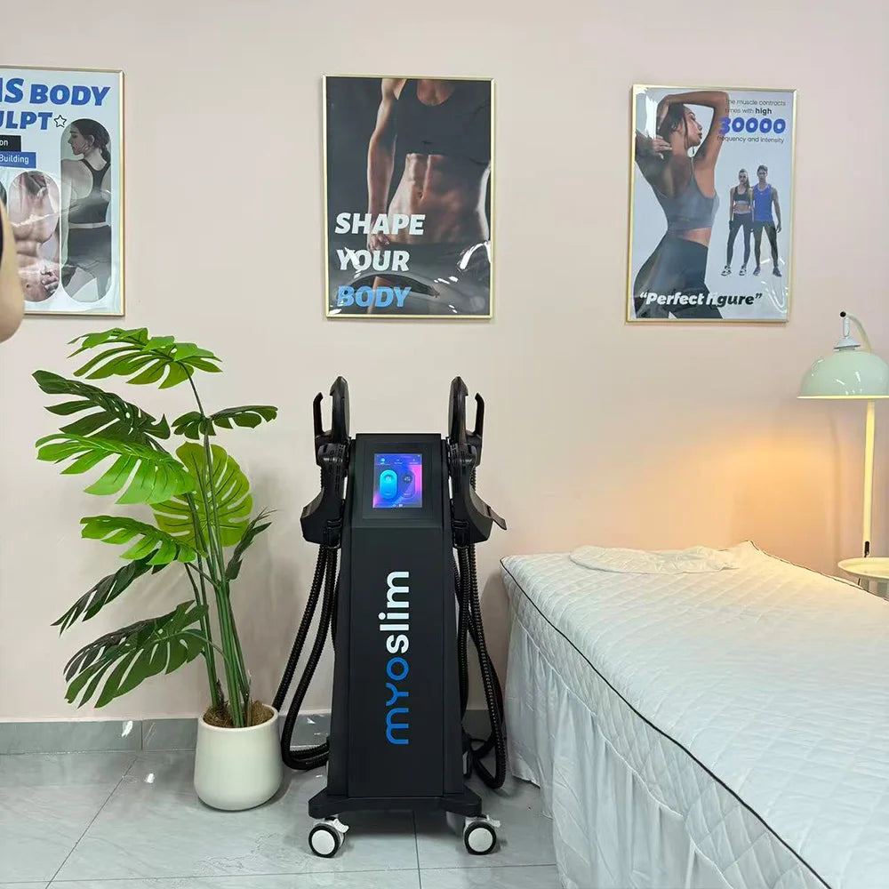 MYOslim  Electromagnetic Muscle Stimulator Professional Sculpt 6500W 5-Handle Pelvic Cushion for Fitness Equipment & Supplies