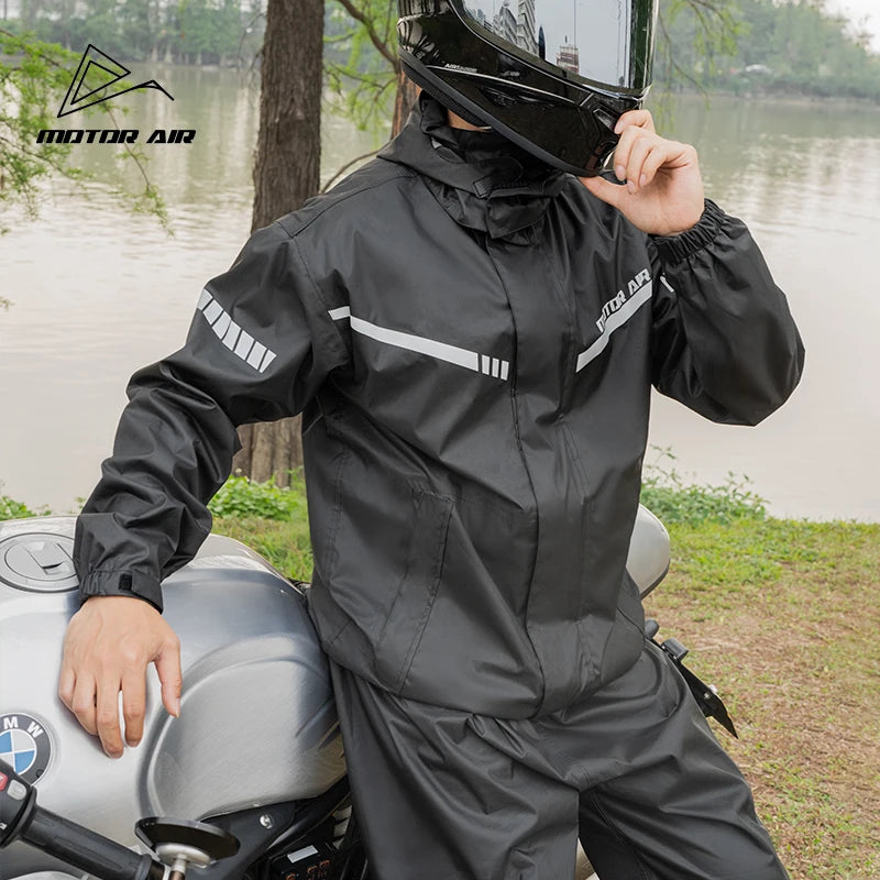 Motor Air Motorcycle Raincoat – 2-Piece Riding Suit