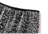 High Waisted Sequin Maxi Skirt Women Elegant Shiny Straight Skirts With Slit Summer Spring Black Long Sequin Skirt For Women