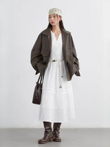CHIC VEN Women Dress Sets A Line Long Sleeve Solid Loose Casual Female Long Dress with Knitted Vest Spring Autumn 2026