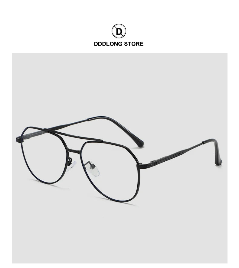 DDDLONG Retro Punk Fashion Pilot Photochromic Sunglasses Women Men Metal Eyeglasses Classic Vintage UV400 Outdoor Shades D679