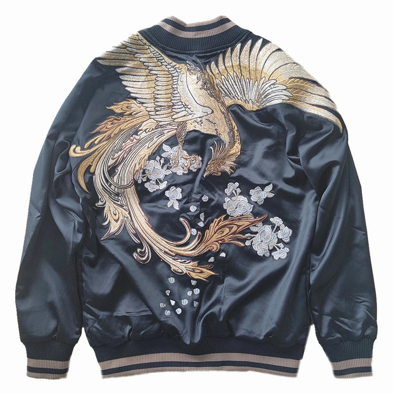 Sakura Phoenix Embroidered Sukajan Jacket