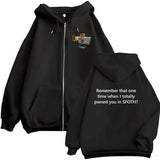 Blame John Meme Oversized Zip-Up Hoodie