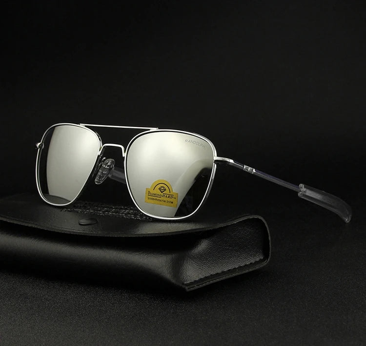 Men's Pilot Sunglasses – Mirror Lens UV400 Alloy Frame