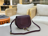 Classic Genuine Leather Saddle Crossbody Bag Vintage Fringe Shoulder Purse For Women Classic U-Shape Stitched Handbag