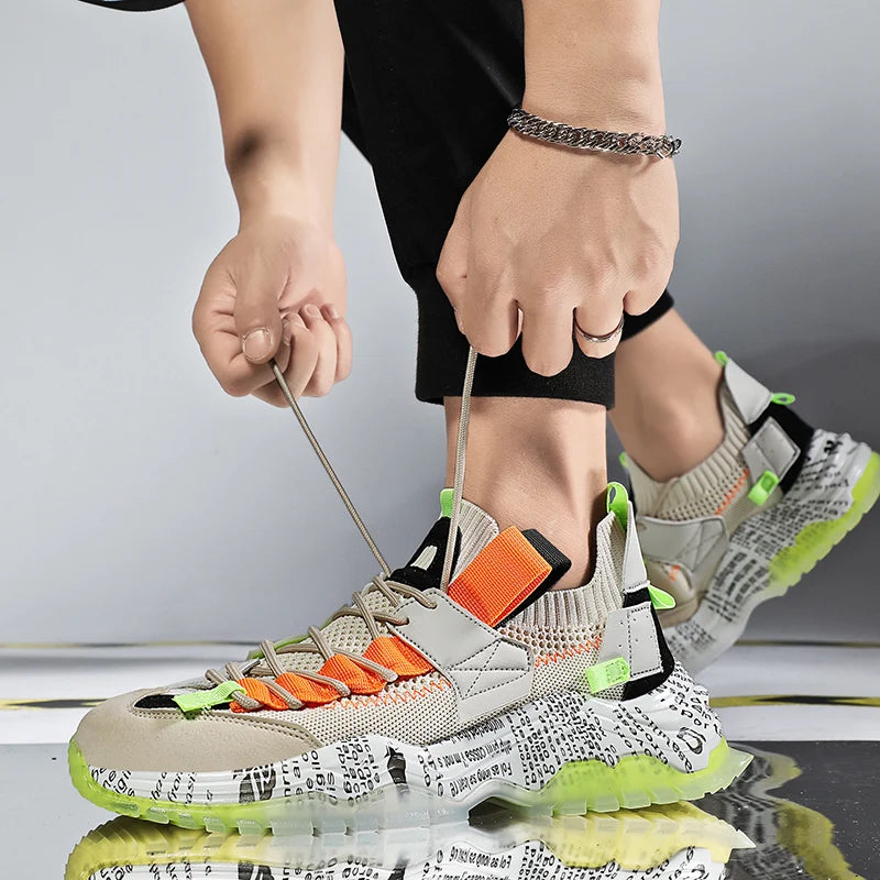Men’s Lightweight Thick-Sole Mesh Sneakers