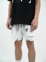 Rose Embroidered Hip Hop Shorts