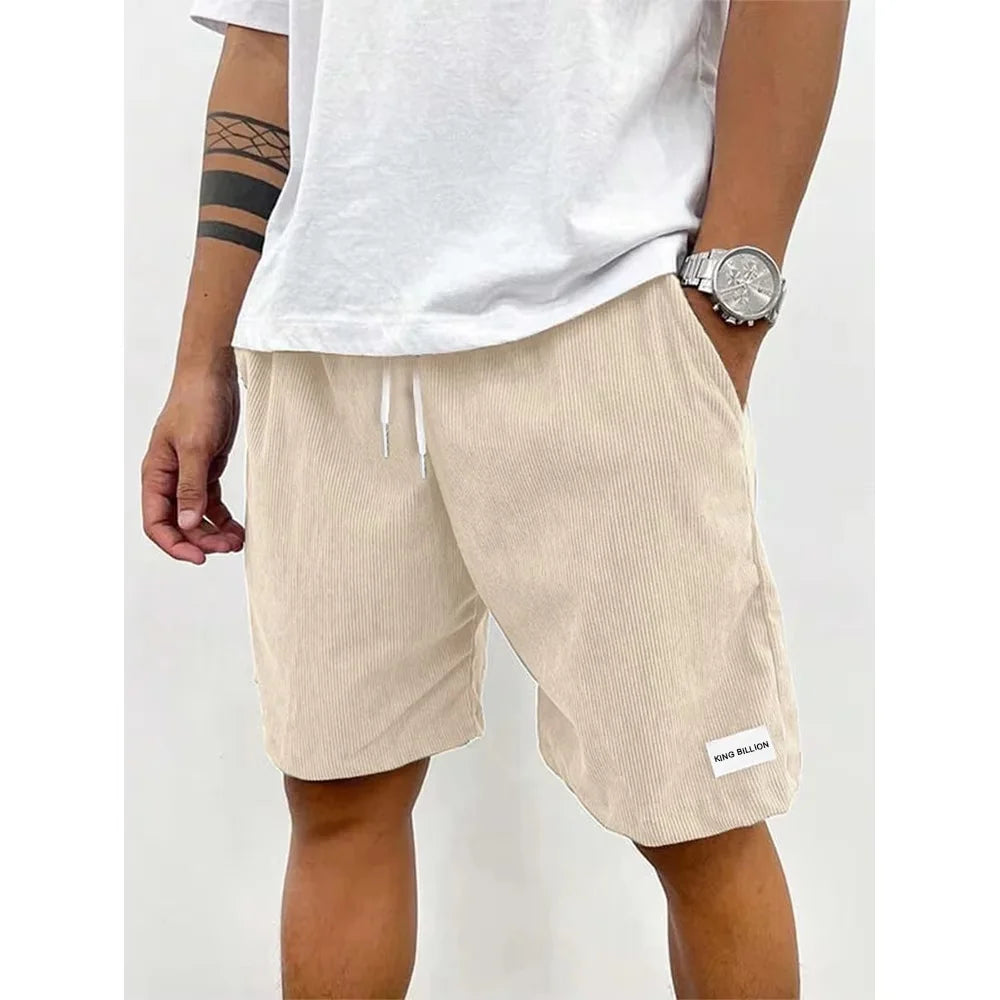 Men’s Retro Summer Shorts with Drawstring Waist