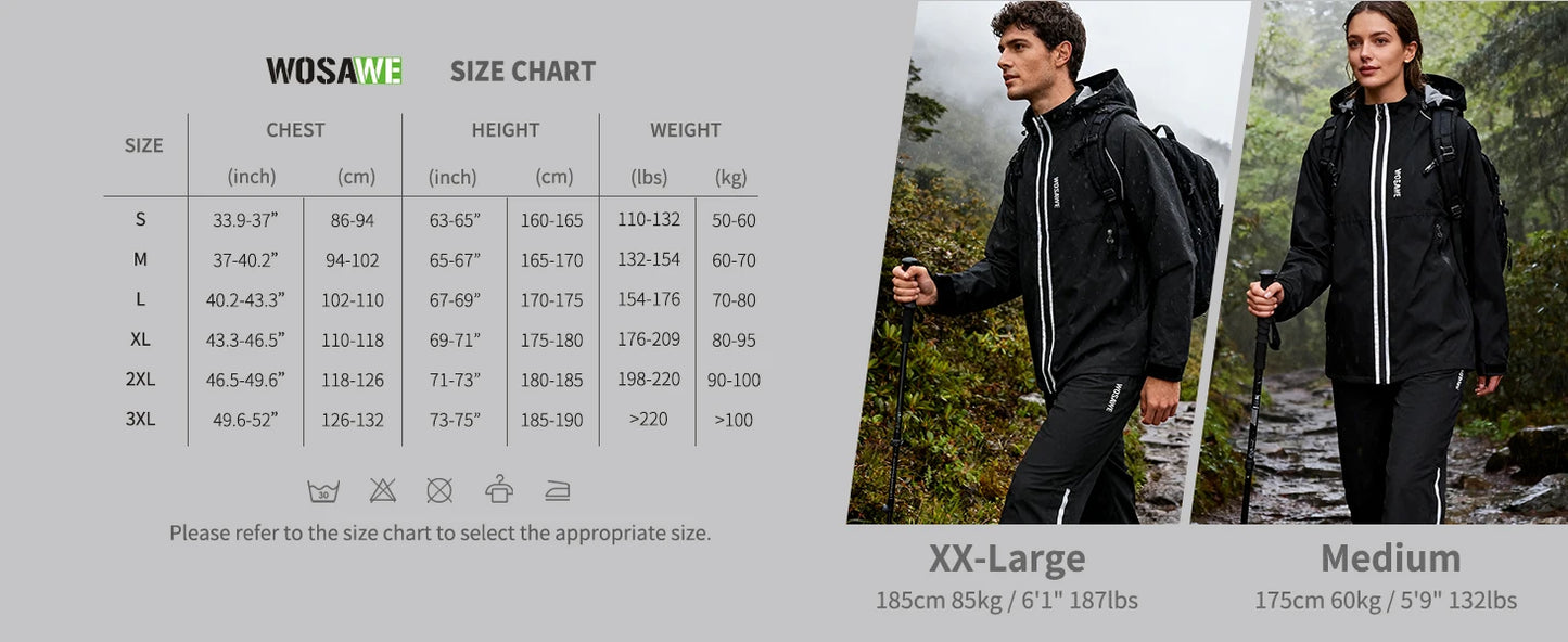 WOSAWE All-Weather Riding Rain Suit – Jacket & Pants