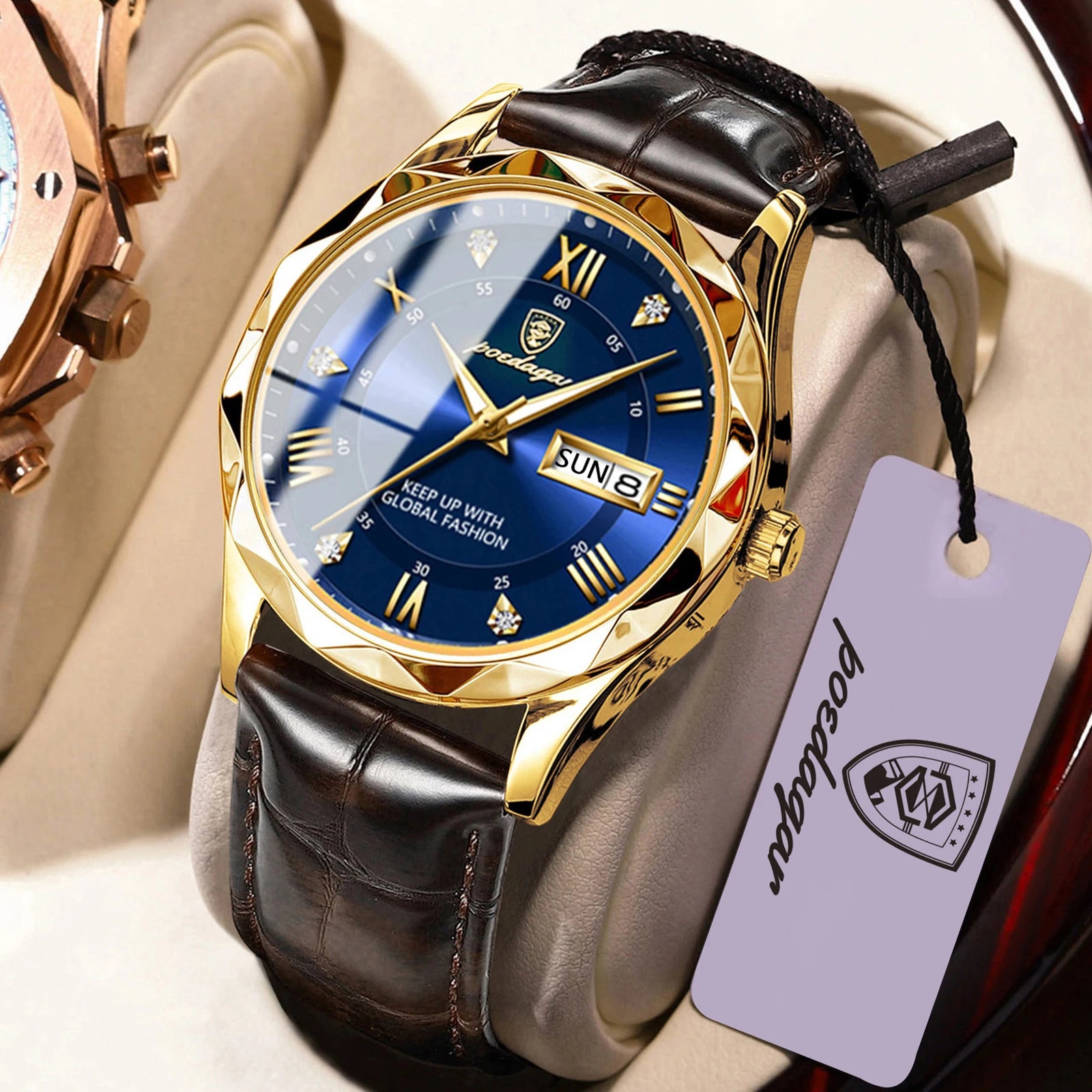 POEDAGAR 615 Men's Luxury Quartz Watch