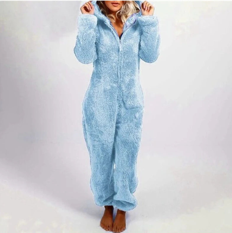 Women’s Elegant Hooded One-Piece Jumpsuit