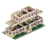 Springfield Elementary School House Modular Buildings Blocks City Apartment Architecture Brick Model Kit Adult DIY Gift 3500PCS