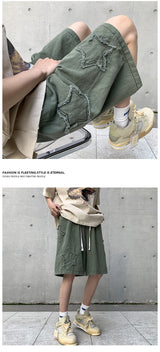 Men’s Vintage Denim Streetwear Shorts