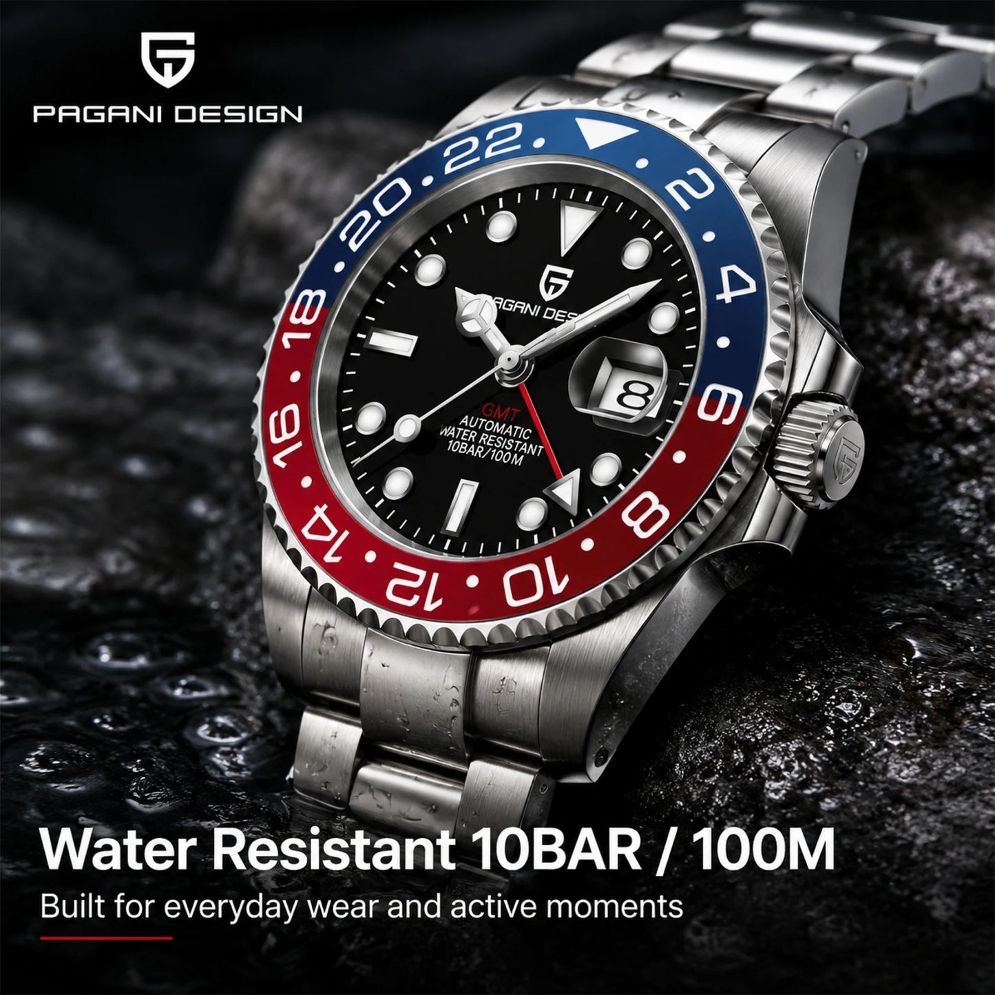 Pagani Design PD-1662 GMT Automatic Men's Watch