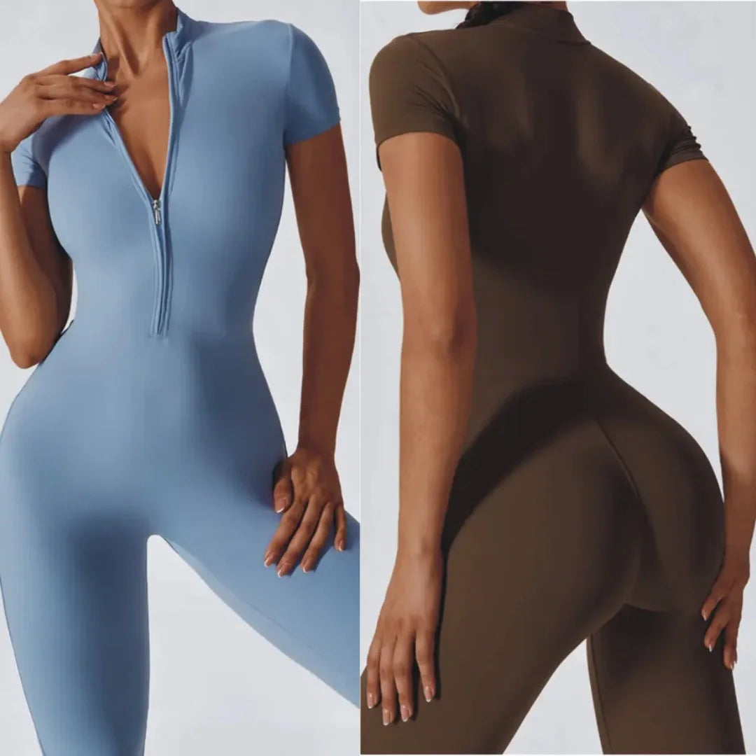 Performance Zip-Front Yoga Jumpsuit