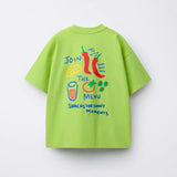 Solid Color Printed T-shirt For Kids Clothing Summer Short-sleeved Tops Fashion Simple Comfort Baby Girl And Boy Tshirts 1-7 Age