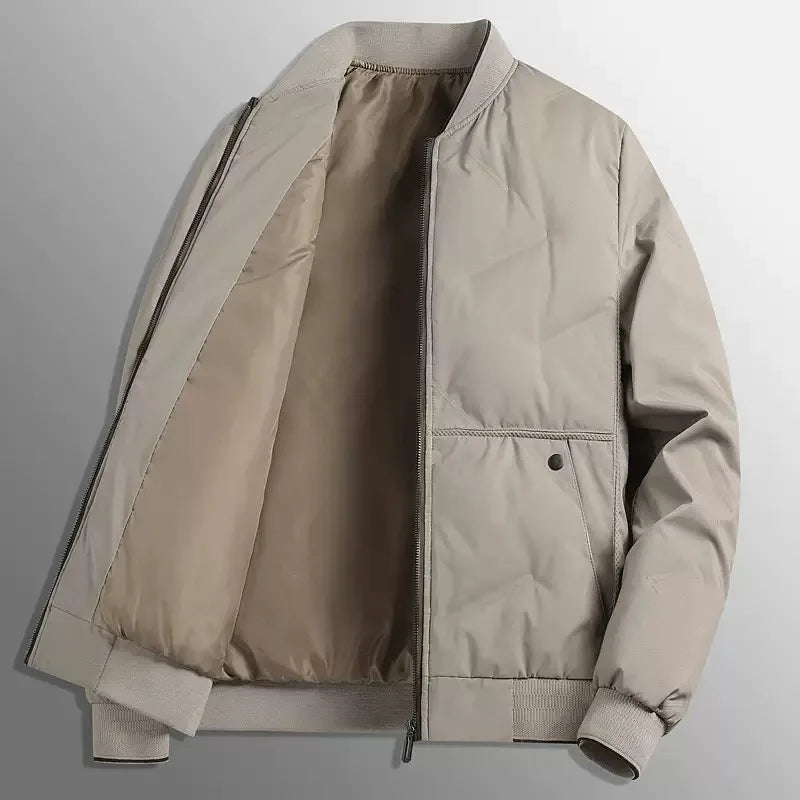 Men's Quilted Stand-Collar Zip Jacket | Warm & Relaxed Fit