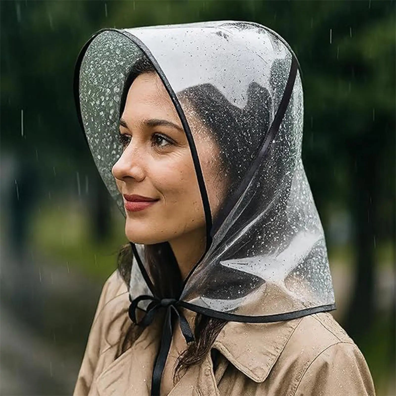 Wide Brim Waterproof Rain Hat for Women – Clear Shield