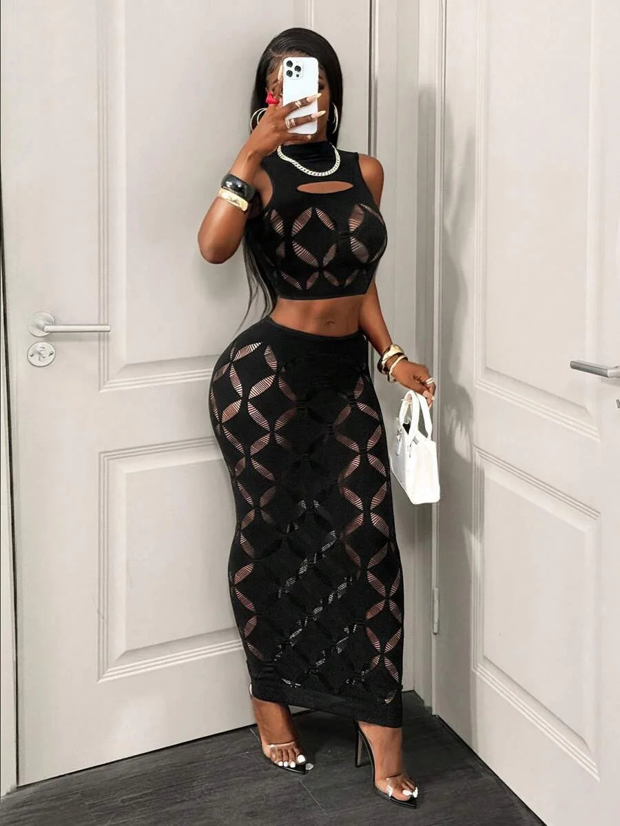 Women’s 2-Piece Mesh Ensemble