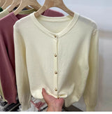 Classic O-Neck Knit Cardigan