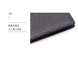 Dropshipping Custom Name Genuine Leather Men Women Business Card Holder Bifold Credit Card Case With ID Window