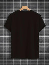 Men's Pure Cotton Graffiti Print Loose Fit Casual T-Shirt
