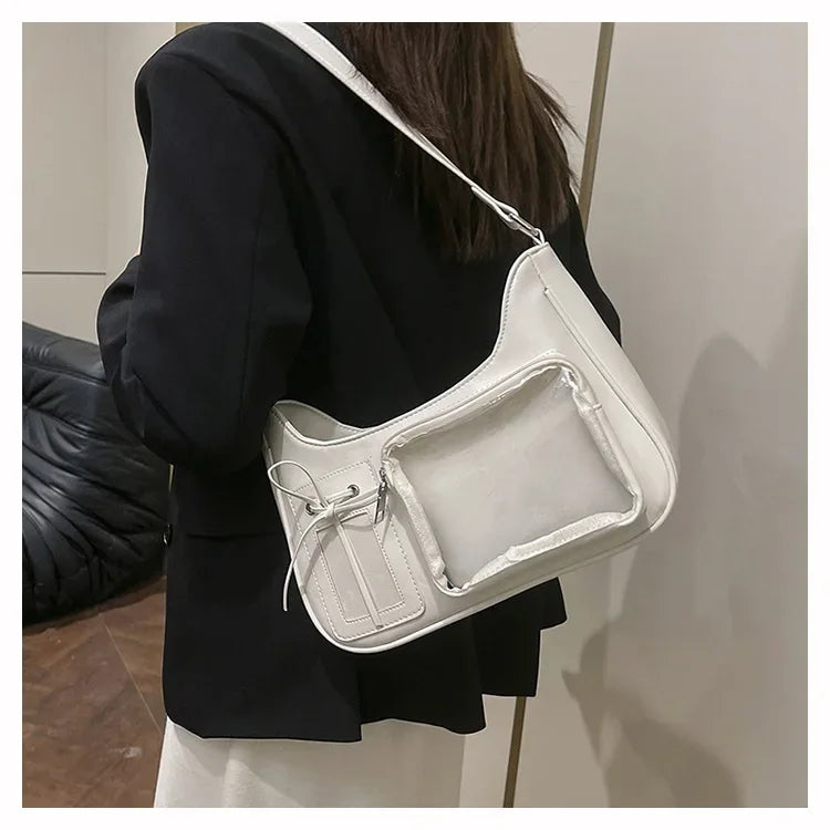 Y2K Transparent Ita Shoulder Bag – Harajuku Crossbody Purse