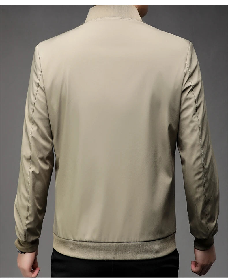 Men’s Classic Baseball Collar Casual Jacket