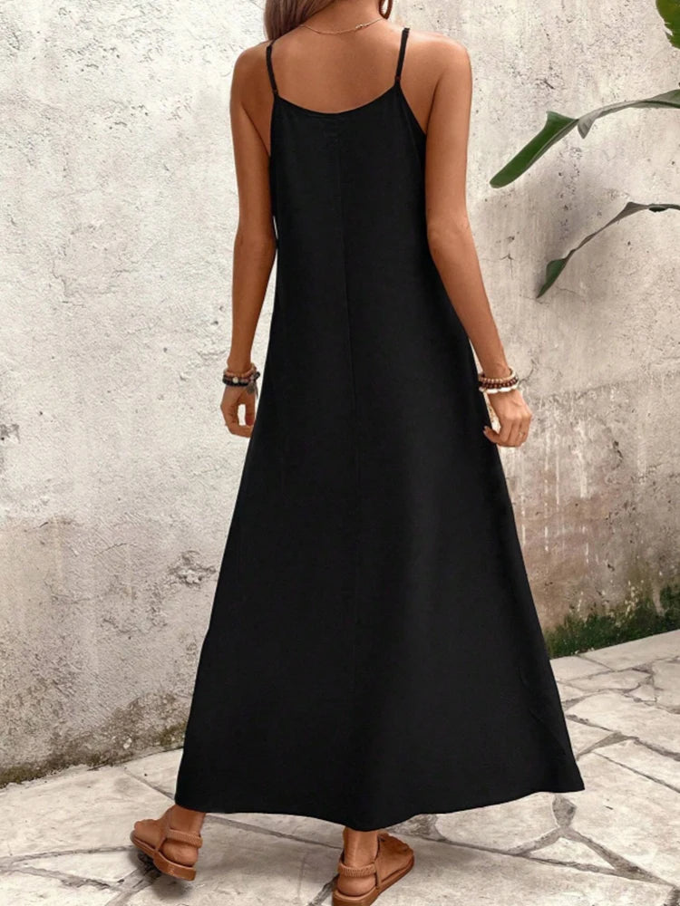 Floral Print Summer Maxi Dress