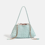 High End Fashion Handbag Messenger Bag with Large Inner Pocket, Popular Pure Hand Woven Bag for Women Tote Shoulder Underarm Bag