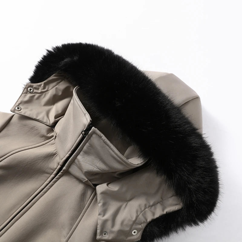 Windproof Faux Fur Ski Jumpsuit